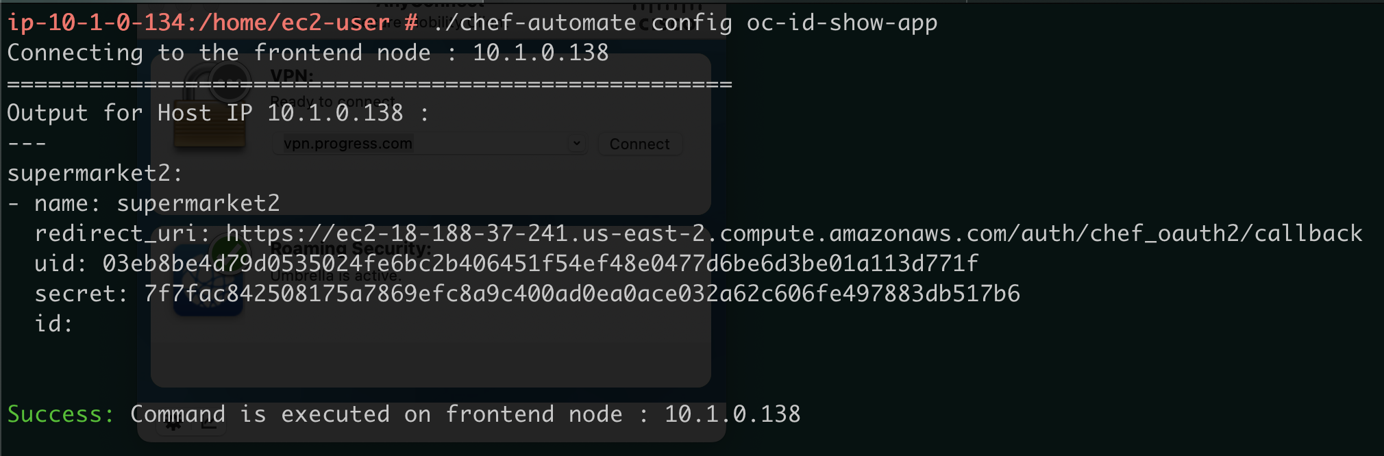 OC-ID Application Output